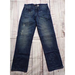 Rocawear Mens Jeans Size 30x29.5 Classic Fit Straight Leg Distressed - 23525